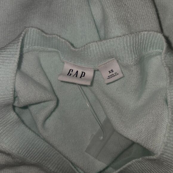 Gap Nwt Cotton Button Up Mint Green Lightweight Cardigan Sweater Size XS - Picture 6 of 7